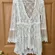 Adore lace button tie layering top