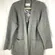 The Beach People Gray Chunky Knit Open Front Cardigan Palm Tree Graphic M/L