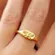 Savvy 14K Gold Plated Bee Signet Ring CIE JEWELS
