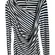 Bailey44 long sleeve raw edge striped top size medium
