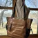 The Sak Tan and Brown Leather Tote Bag Boho Shoulder Bag Large