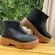 Timberland Nubuck Lug Sole Stone Street Ankle Boot Waterproof and Warm EUC+