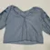 Max Studio London Blue Embroidered Peasant Blouse Women’s Size M