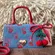 Betsy Johnson Cherry Embroidered Denim Handbag with bag charm NWT