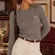 Polo Ralph Lauren Gray Cable Knit Cotton Sweater Women's M Preppy