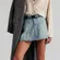 NWT Free People Hometown Denim Mini Skirt in Good Old Days