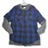 NWT Oli & Hali Oversized Plaid Hooded Button Down Shacket S Blue Gray Shirt Jack
