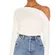 NWT Free People We The Free Fuji Thermal Top Ivory Off Shoulder Thumbhole Medium