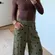Amazon green polka dot sweatpants