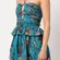 Ulla Johnson Isidro Romper Playsuit 6 Lagoon Teal Floral Print Resort Luxury