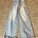 Old Navy Womens Jeans Sky High Wide Leg Light Wash Distressed Size 00