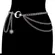 Silver Chain Belt with Sun and Moon Charms
