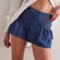 We The Free Womens Alani Pull-On Shorts Medium Chambray Denim Ruffle Boho Blue