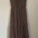 NWT Palm & Flower Brown Lace Crochet Tie Back Tiered Maxi Dress Womens Large