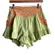 Free People FP One Mexico City Embroidered Ruffle Shorts Green Orange Medium