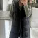 Zara Women's Black Long Puffer Vest Water Repellent Zip XL