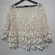 Chris McLaughlin Crochet Lace Floral Cardigan Shrug Cream Plus Size 2X