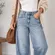 Austin Landing Horseshoe Barrel Wide Leg High Rise Cropped Denim Jeans