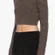 Fendi Roma Brown Chevron Wool Cropped Turtleneck Sweater IT 40 US 4