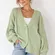 Sunday Best Lime Green Cable Knit Cardigan Sweater Womens S Oversized Chunky