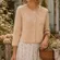 Anthropologie CHARLIE & ROBIN Cashmere Wool Cropped Cardigan Sweater Small