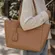 Tory Burch Parker Leather Tote Light Brown Quiet Luxury Minimalist