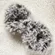 Handmade Gray Frost Faux Fur Scrunchies