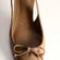 Mango MNG Patent Bow Pointed Toe Slingback Kitten Heels Camel EU 39 US 8.5