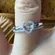 Natural White Diamond Sterling Silver Heart Ring Set Size 7.75