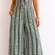 Su Wish Green Paisley Jumpsuit Womens XL Boho Wide Leg Tie Front