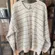 Vintage 90s L.L. Bean Pastel Fair Isle Cotton Linen Sweater knit beige striped