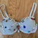 Custom Rhinestone Shell Mermaid Calvin Klein Bra Festival Beachwear sz 34C