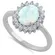 Sterling Silver Size 5 925 Oval White Lab Opal CZ Ring