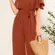 Gilli Brown Jumpsuit with Wide Leg Design Size L