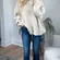 FREE PEOPLE Swim Too Deep Turtleneck Sweater in Tea Size Small
