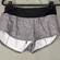 Lululemon Speed Up Shorts Women 4 Gray Space Dye Black Zipper Pocket Running