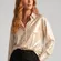 Anthropologie Metallic Long Sleeve Button-Down Shirt | Size Small