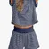 Amazon Womens 2 Piece Ribbed Striped Knit Pajama Set, Short Sleeve Top & Lounge Shorts
