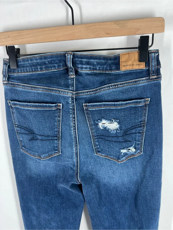 American Eagle Outfitters High-Rise‎ Flare Jeans - Medium Blue - Image 9