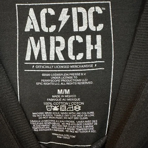 AC/DC Retro Rock Tshirt size Medium - Image 4