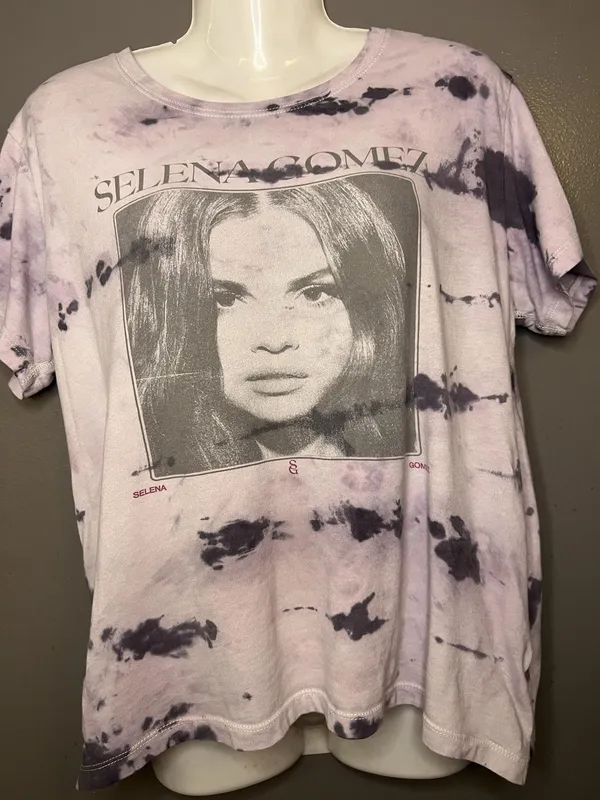 Selena Gomez Abercrombie & Fitch Shirt Womens Small Purple Tie Dye Tee Top - Image 2