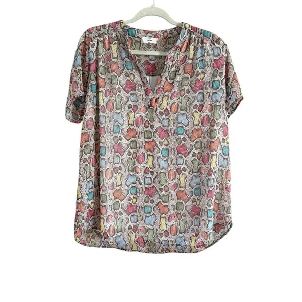 Entro V Neck Blouse Short Sleeve Medium - Image 7