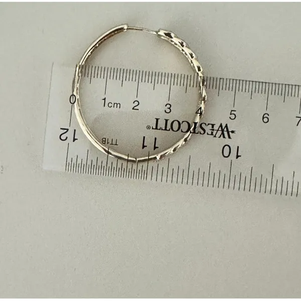14K Gold Plated Women's Earring Hoop Round‎ - Image 5