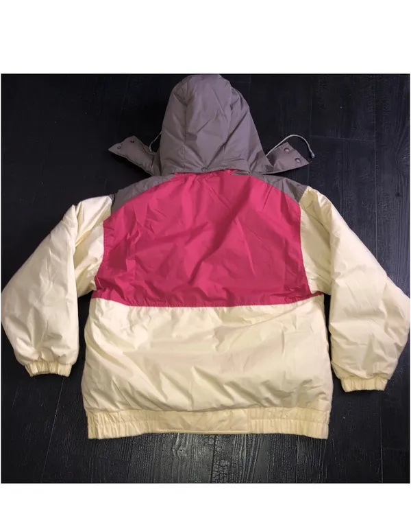 SWAN VTG 80’s Genuine Feather Down Fill Ski Jacket Coat Hooded XL Women’s - Image 4