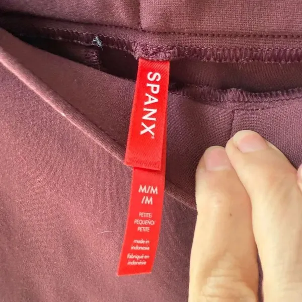 Spanx Air Essentials Wide Leg 20385R Chianti Burgundy Merlot Maroon M - Image 6