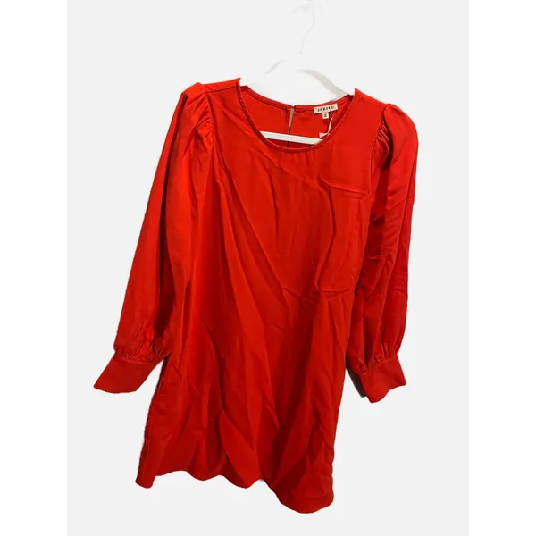 Jodifl Abby Shift Dress Women Size S Burnt Orange Puff Sleeve Mini‎ Boho Chic - Image 2
