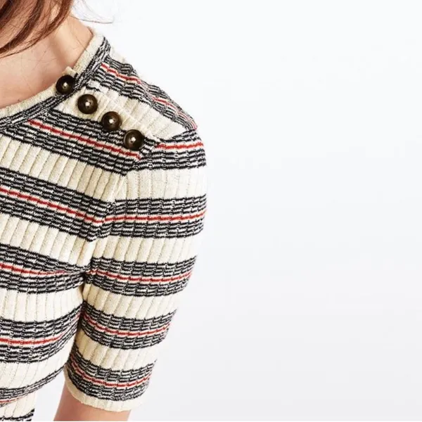 Madewell Short-Sleeve Mini Dress in Lawton Stripe XS Patriotic Nautical - Image 5