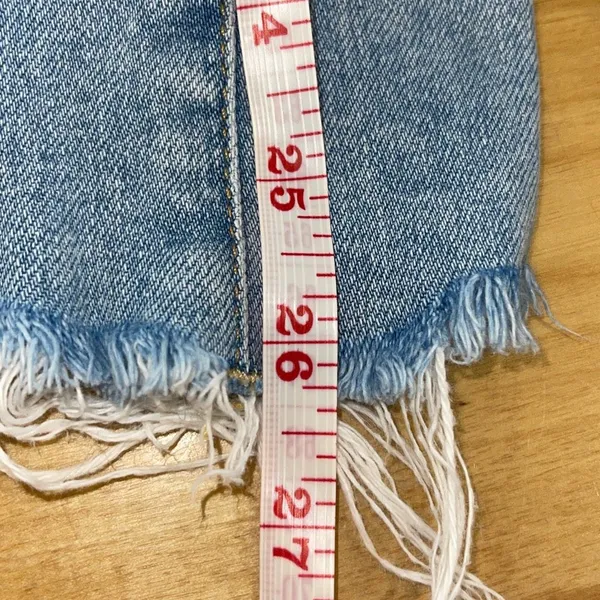 Alice + Olivia Mid Rise Ankle Distressed Coin Pocket Raw Edge Denim Jeans Size 3 - Image 11