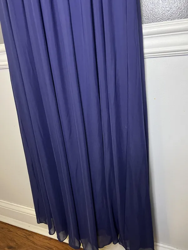 Sherri Hill Dress Womens 8 Blue Lace Illusion Bodice Open Back Maxi Formal Prom - Image 11