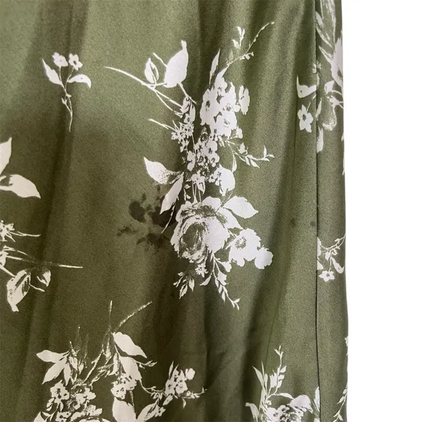 Inspired Hearts Green Floral Velvet Lace Sweetheart Midi Dress Size Small - Image 7
